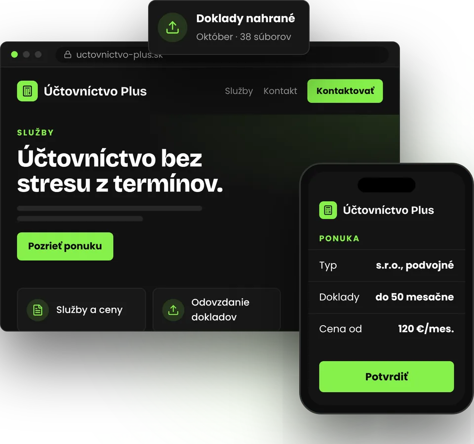 Web pre účtovníka, ktorý prinesie klientov, akých chcete – ilustrácia