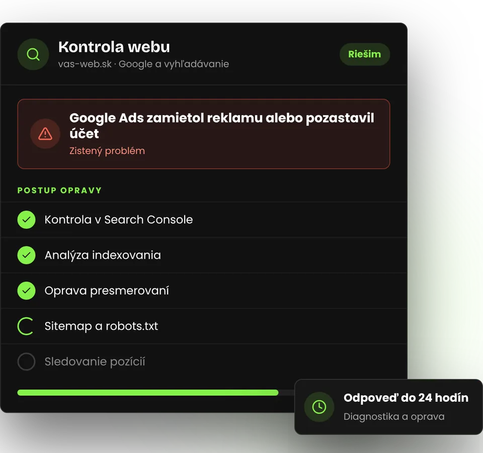 Google Ads zamietol reklamu alebo pozastavil účet: čo robiť – ilustrácia