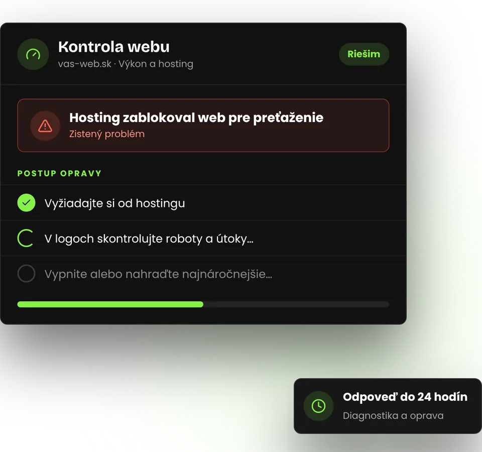 Hosting zablokoval web pre preťaženie servera: prečo a čo s tým – ilustrácia